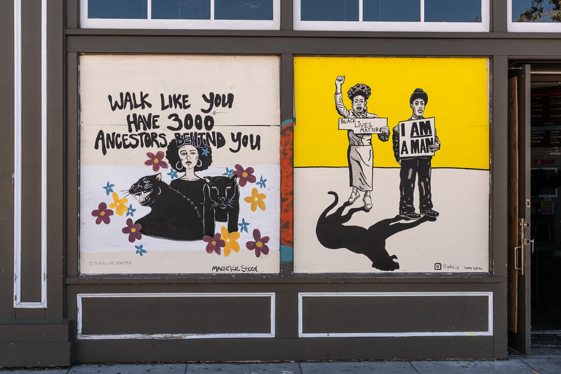 BLM, Racial Justice & Police Brutality Murals Walls of Justice Street